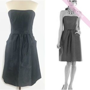 Alfred Sung Ebony Peau De Soie Cocktail Dress